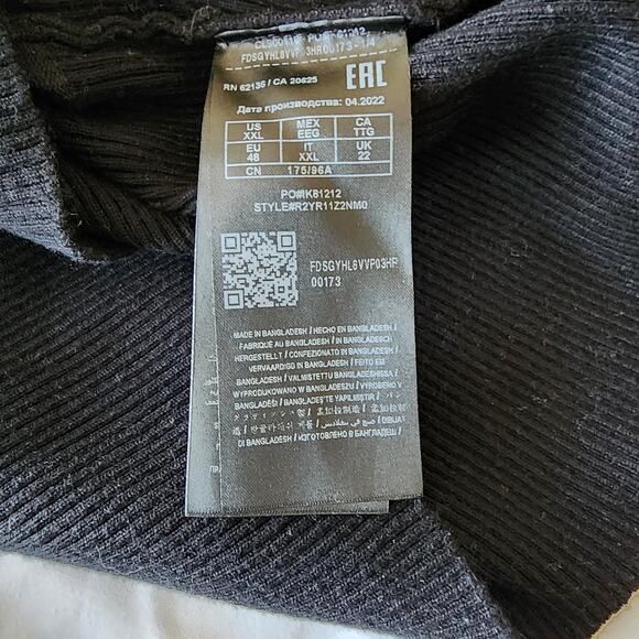 Guess Embossed Signature Logo Mock Neck Knit Sweater XXL - Picture 6 of 9